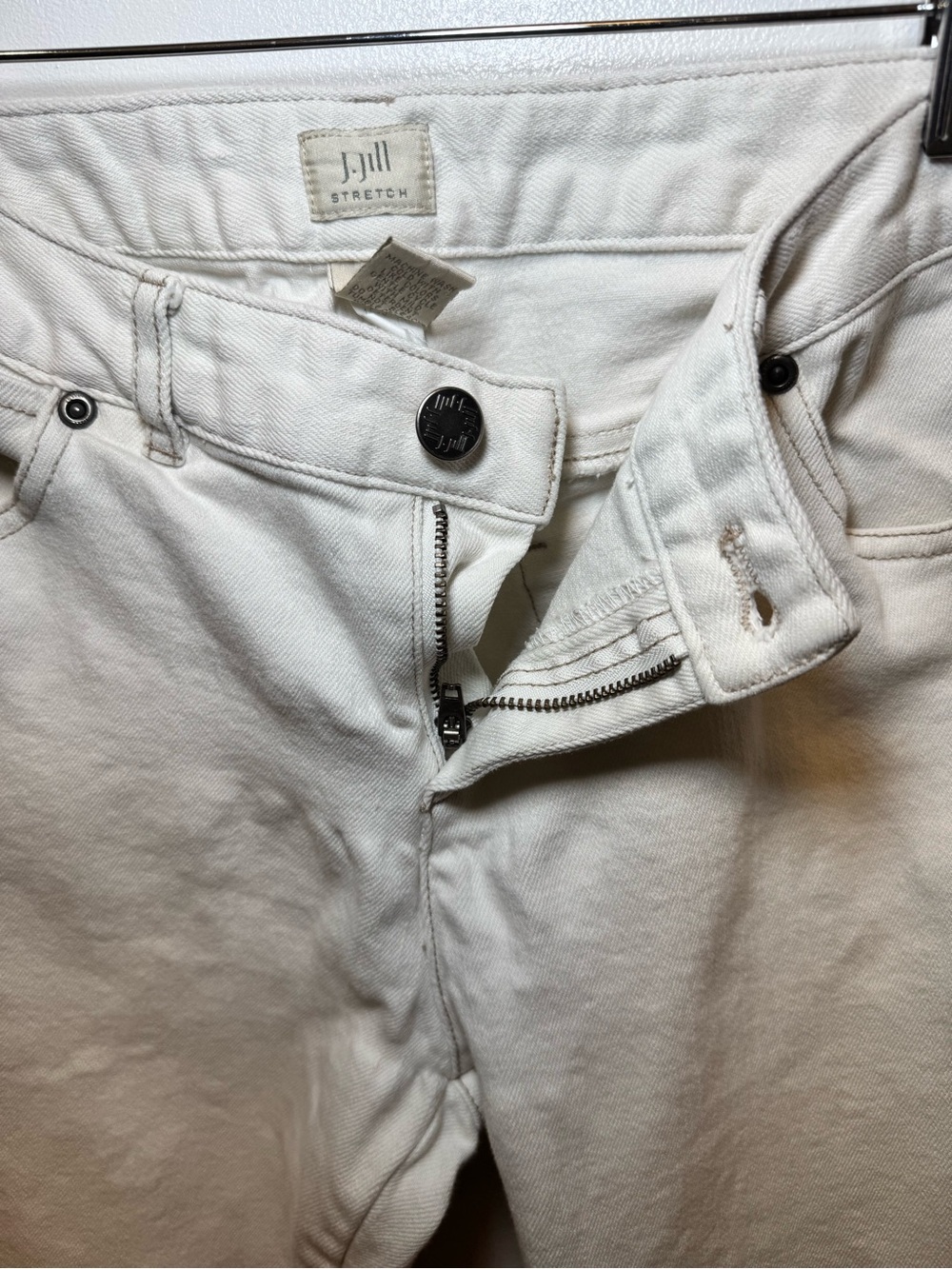 J. Jill White Boot Cut High-Rise Stretch Jeans Size 4P - Picture 8 of 16